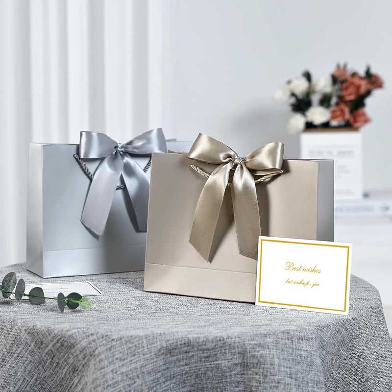 JMANNI Gift Bag, 1PCS Gift Bags Large with Ribbon and 1 Greeting Cards 2 Tissue Paper, Portable Paper Gift Bag with Handles, Birthday Gift Bags,Present Bags for Wedding Party Mothers Day - Image 4